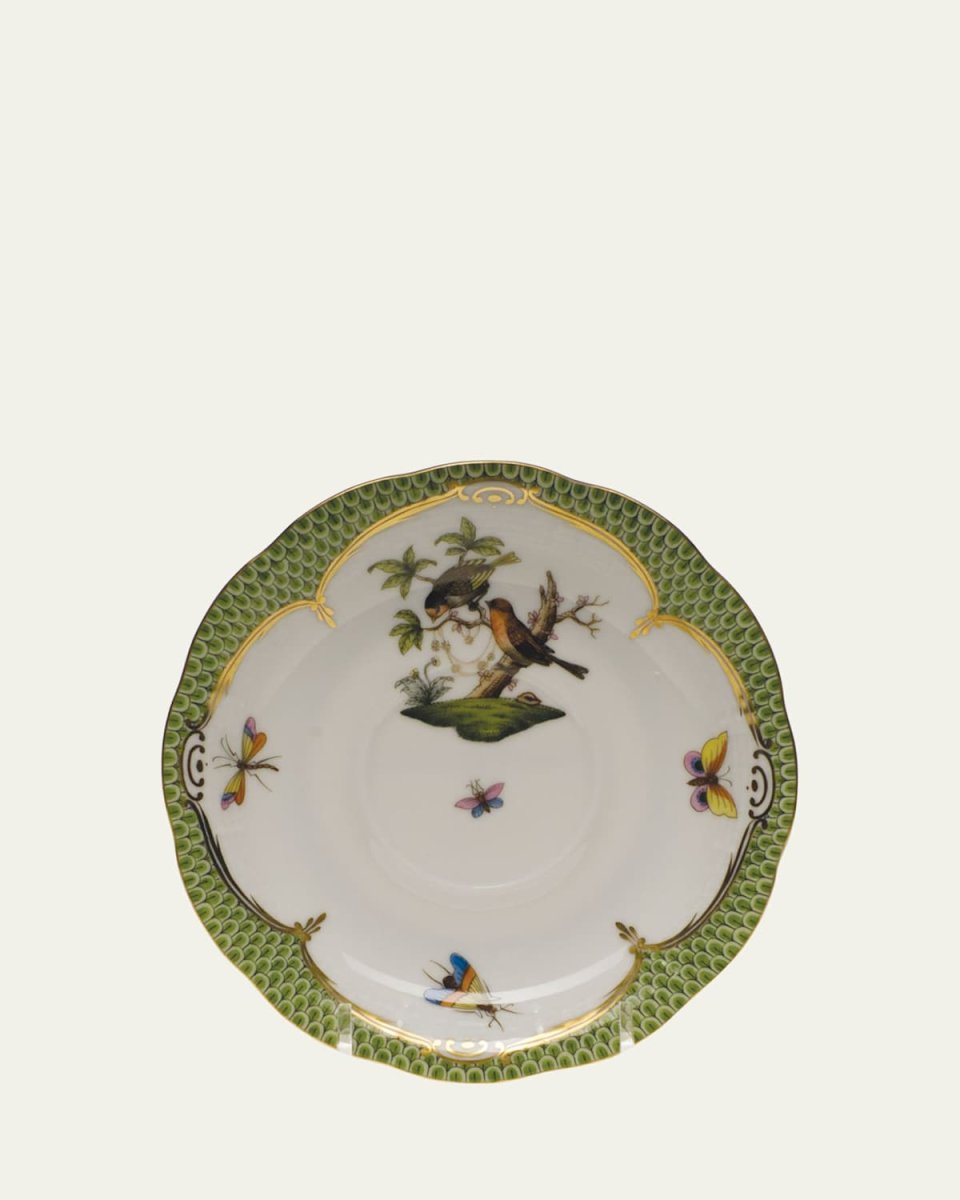 Rothschild Bird Green Motif 10 Tea Saucer
